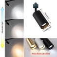 thumbnail image 4 of FSLiving Stepless Dimming H-Type Track Light Remote Control Rotated Adjusted Tilt Angle 7W Spot Light Black Ceiling Lamp for Mirror Front Hallway Loft Wall Art Office(No Track) - 3 Pack, 4 of 8