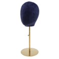 thumbnail image 1 of Minnieouse Suede Cork Mannequin Head Hat Rack Cap Wig  Stand Holder Display Ropa, zapatos y accesorios Miscelánea Azul oscuro, 1 of 1