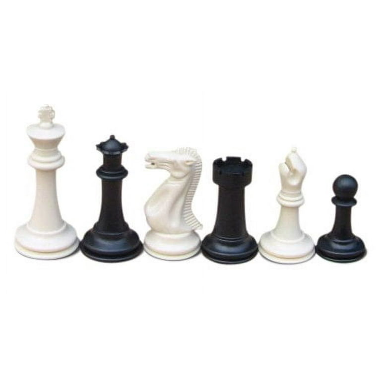 Staunton Triple Weighted Chess Pieces – Full Set 34 Black & White