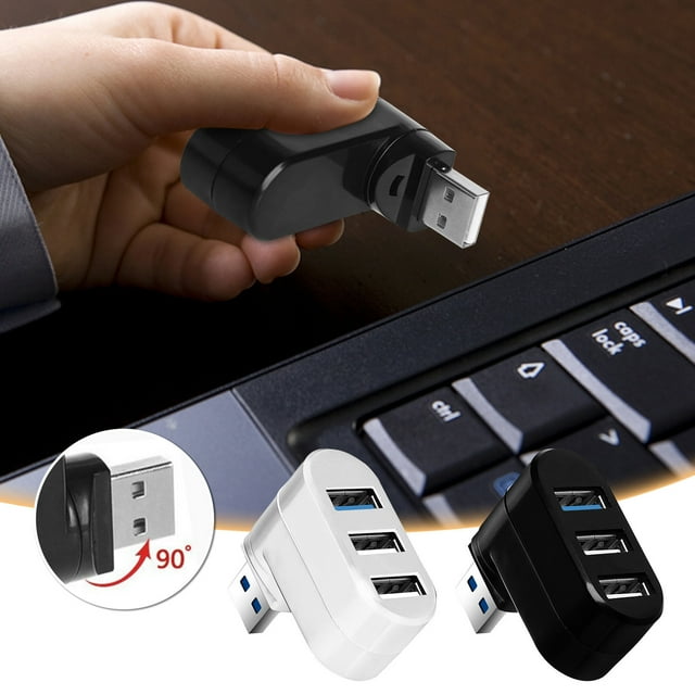 Cagogo under $5 2Pcs USB Hub, USB 2.0 Three Port Hub,7 Character Rotating Desktop Expander,Compact USB Splitter For Laptop,Plug Play Multi Device Connector,Data Transfer Peripheral Adapter