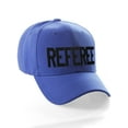 thumbnail image 2 of Sport Classic Baseball Hat Custom Referee Letters Structured Cap, Royal Hat Black Letters, 2 of 4