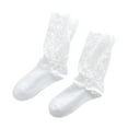 thumbnail image 4 of WTXUE Slouchy Socks, Women Autumn and Winter Matching Lace Thickened Warm Mid Tube Socks Women Thick Socks, White, 4 of 7