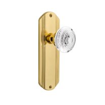 Nostalgic Warehouse Decced_Sd_Nk Vintage Crystal Egg And Dart Single Dummy Door Knob -