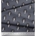 thumbnail image 3 of Soimoi Rayon Fabric Floral & Flying Swan Block Fabric Prints by Yard 42 Inch Wide, 3 of 3
