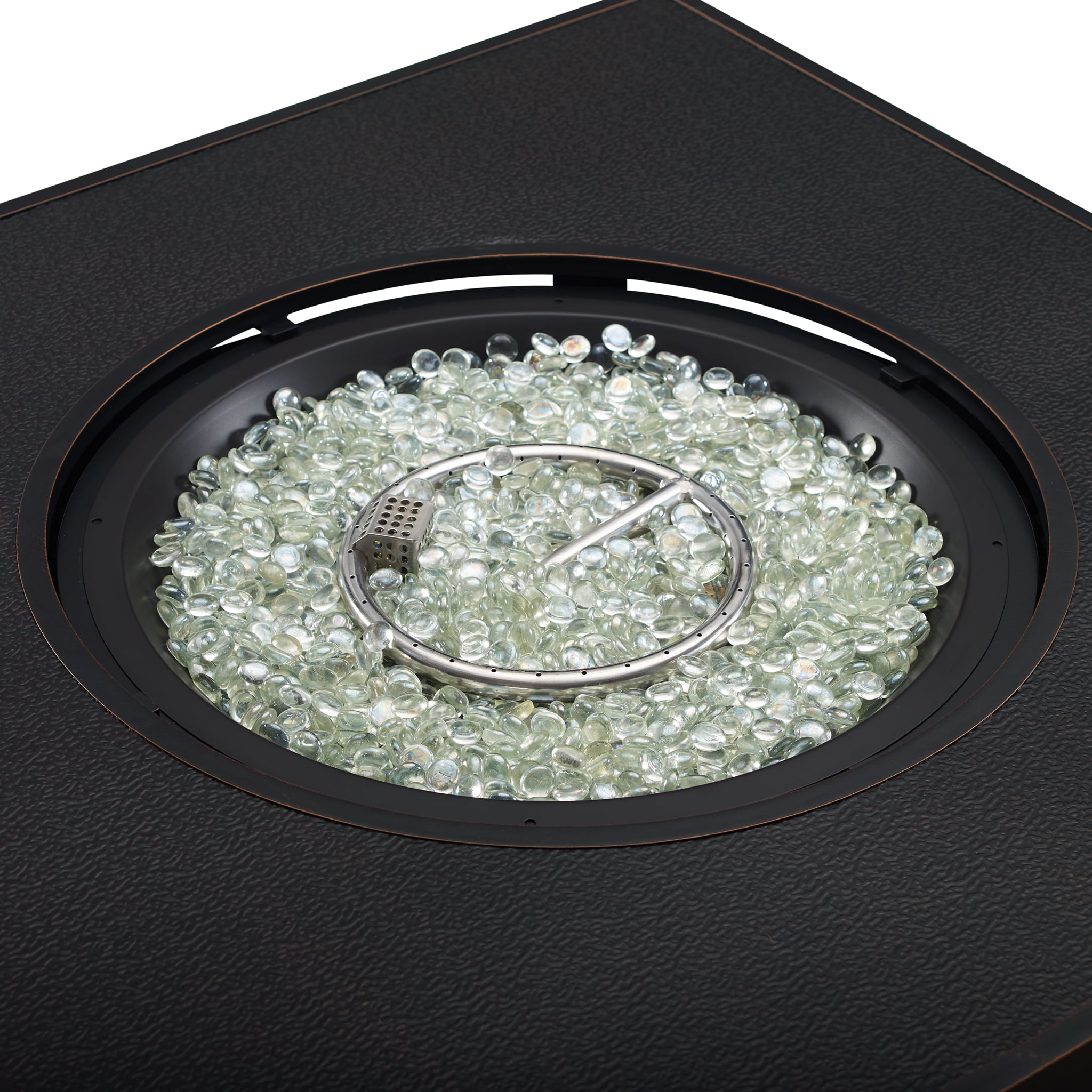 Fire Sense Clayton Square Aluminum Propane Fire Pit