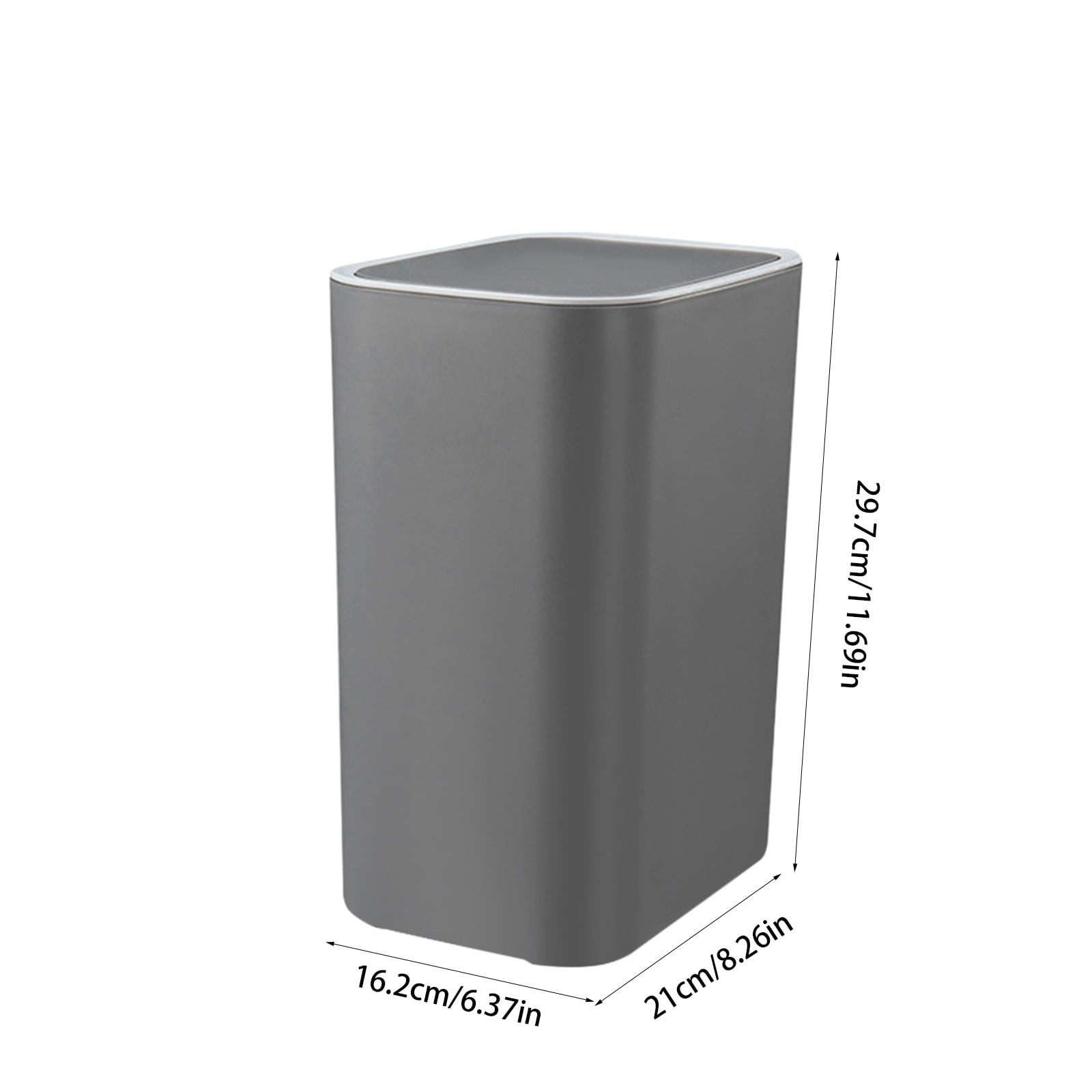 under $5 Fufafayo Trash Can with Lid, Small Bathroom Trash Can Wastebasket, Slim Garbage Can with Inner Bucket, Press Top Lid Garbage Container Bin for Kitchen, Home, Office, Bedroom