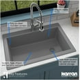 thumbnail image 5 of Karran QT-670 Drop-In Quartz Composite 33 in. 1-Hole Single Bowl Kitchen Sink in Brown, 5 of 7