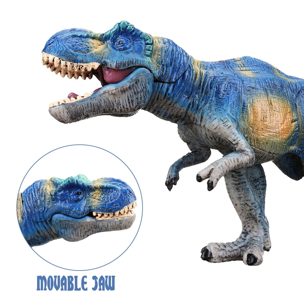 Blue Jurassic Dinosaur Figure Model Rex Tyrannosaurus Kids Toys