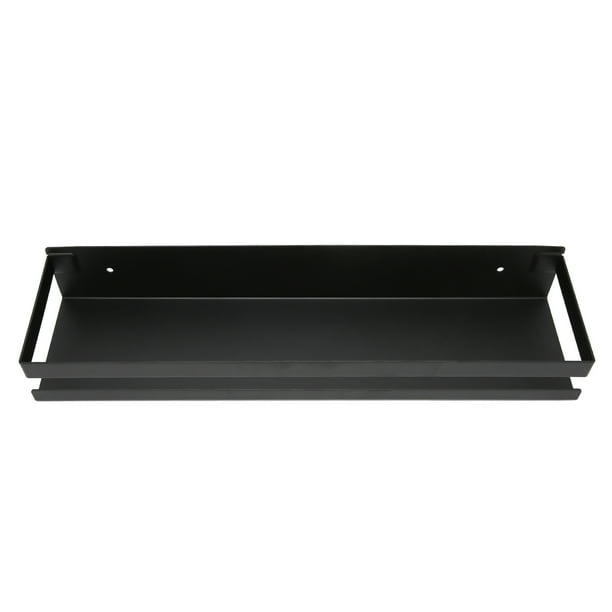 Estante de baño, estante de baño, juego de estantes de baño grande negro, suministros de baño, diseño aerodinámico