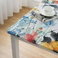 thumbnail image 5 of Acheng Flowers Leaves Watercolor Square Tablecloth Waterproof Resistant Fabric 100% Polyester Fiber 52*52, 5 of 8