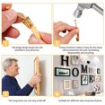 thumbnail image 2 of Mistaha Gold Metal Picture Hanging Hooks Set with 184 Pieces - Wall Decor Accessory Kit for Easy and Traceless Hanging - Includes Various Hook Sizes and Nails in Storage Box, 2 of 7