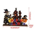 thumbnail image 2 of Holloyiver Halloween Table Decor Wooden Centerpiece Signs, Happy Halloween Trick or Treat Tabletop Signs with Witch Hat Goast Pumpkin for Home Party Office Desk Indoor Decorations, 2 of 6
