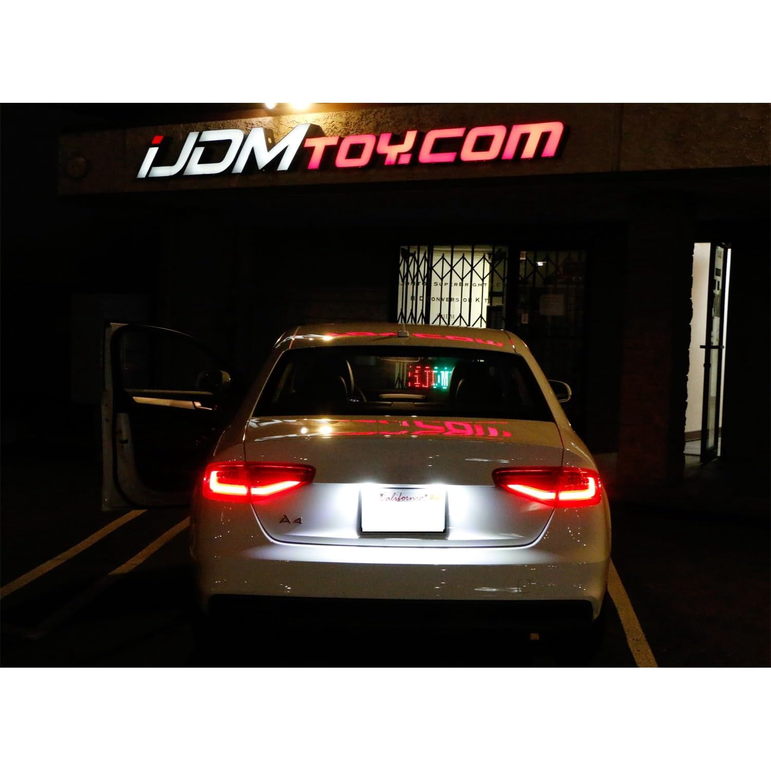 OEM-Fit 3W Full LED License Plate Light Kit For Audi A3 A4 A5 A6 A7 Q3 Q5 Q7 TT Cayenne Panamera, Powered by 3-Piece Osram Xenon White LED & Can-Bus Error Free