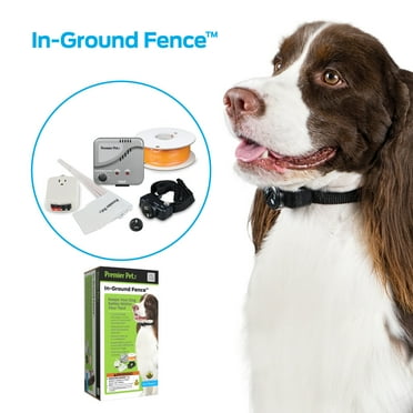 Premier Pet In-Ground Fence for Dogs, Customizable .33 Acre Barrier, Waterproof Collar, Gray