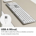 thumbnail image 3 of Macally Ultra-Slim USB Wired Keyboard with Number Keypad for Apple Mac Pro, MacBook Pro/Air, iMac, Mac Mini, Laptop Computers, Windows Desktop PC Lap, 3 of 8