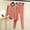Pink, variant on Dianli 2PC Women Warm Velvet V Neck Long Sleeve Pajama Set Loose Comfortable Top and Elastic Waist Pants Thermal Home Sleepwear Soft Cozy Loungewear Relaxed Fit Easy Care