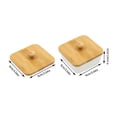 thumbnail image 3 of Miumaeov 6 Pcs Ceramic Snack Serving Tray Square Removable Compartment Tray Serving Moisture-Proof Bowls with Bamboo Lids and Pallets for Home Kitchen Snacks Condiments Appetizers, 3 of 17