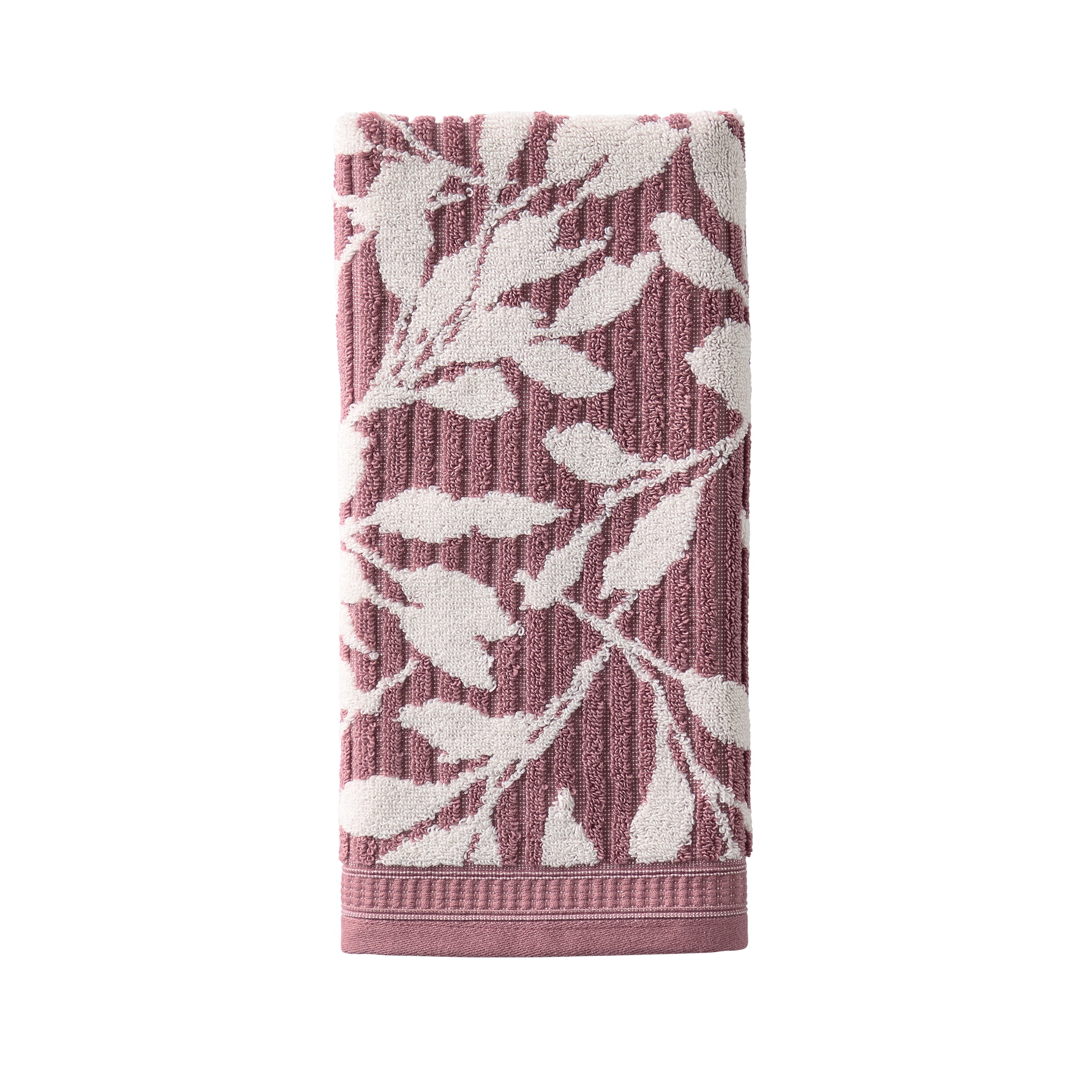 Better Homes & Gardens Signature Soft Floral 6 Piece Towel Set,Violet Gem/Vanilla Dream
