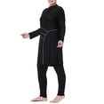thumbnail image 5 of HNMKIU Swimsuits for Women Plus Size Full Coverage Loose Fit Long Sleeve Swim Dress with Hood and Pants Womens Swimwear 02_Black，XXXL, 5 of 7