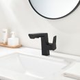 thumbnail image 2 of Matte Black Smart LED Bathroom Faucet, Digital Temp Display, Pull Down Sprayer | Modern pull-out spout with real-time temp monitor, hydroelectric power, ideal for RVs and home sinks, 2 of 8