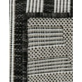 thumbnail image 6 of Unique Loom Outdoor Modern Collection Area Rug - Nyx (2' x 8' Runner Black and White), 6 of 6