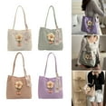 thumbnail image 2 of FENOHREFE Womens Nylon Shoulder Bag Large Capacity Handbag Flower Commuting Bag Female Shopping Dating Bag Student School Bag, 2 of 8