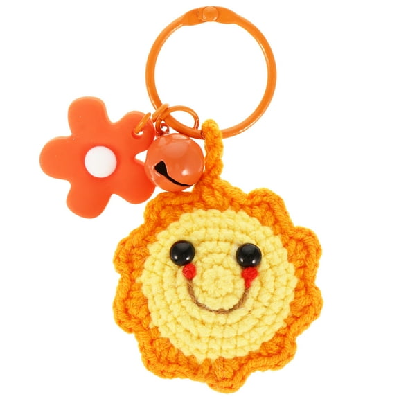 OFFIGAM 1Pc Purse Charms for Handbags Knitted Pendant with Orange Wool Material for present Giving