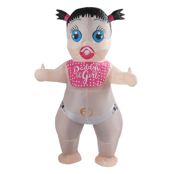 Adult Inflatable Boo Boo Baby Costume, Battery Powered 210T Polyester Baby Blow Up Adult Costume Lightweight for Cosplay Party