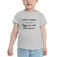 thumbnail image 2 of Dads Taken But My Uncle Is Cool And Single Funny Toddler T Shirts for Boys Girls (Gray, Youth S), 2 of 5