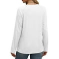 thumbnail image 5 of Womens Long Sleeve Shirts Fashion Crewneck Tops Loose Tunic Blouses Lightweight Pullover Tees, 5 of 5