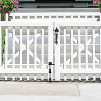 MERRYHAPY Heavy Duty Gate Ground Latch for Wooden Gates with Black Weather Resistant Coating and Secure