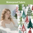 thumbnail image 4 of Colorful Christmas Shower Curtain Winter Holiday Bathroom Curtain, Xmas Shower Curtain with Fun Cute Pine Tree, Winter Bathroom Decor Set with Christmas Trees Stars Polka Dot 72X72IN, 4 of 6