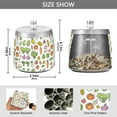 thumbnail image 2 of Yayeee Ashtray with Lid for Cigarette Smokeless Stainless Steel Home Ash Holder, Green Vegetables Pattern, 2 of 7