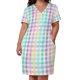 thumbnail image 3 of Vestido largo a cuadros de Pascua para mujer ropa de graduación bolsillo suelto Pastel primavera verano, 3 of 7