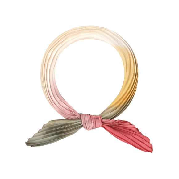 INSPIRE CHIC Mujeres Bufandas de Color Gradiente con Pliegues, Bufanda de Cuello de Satén Colorido Larga y Estirable 92x35cm/36.2x13.8" (LxA) Colorido-2