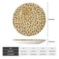 thumbnail image 2 of Balery Gold Drops Print Bone China Decorative Plate Ceramic Dinner Plates Art Crafts with Display Stand-8in, 2 of 6