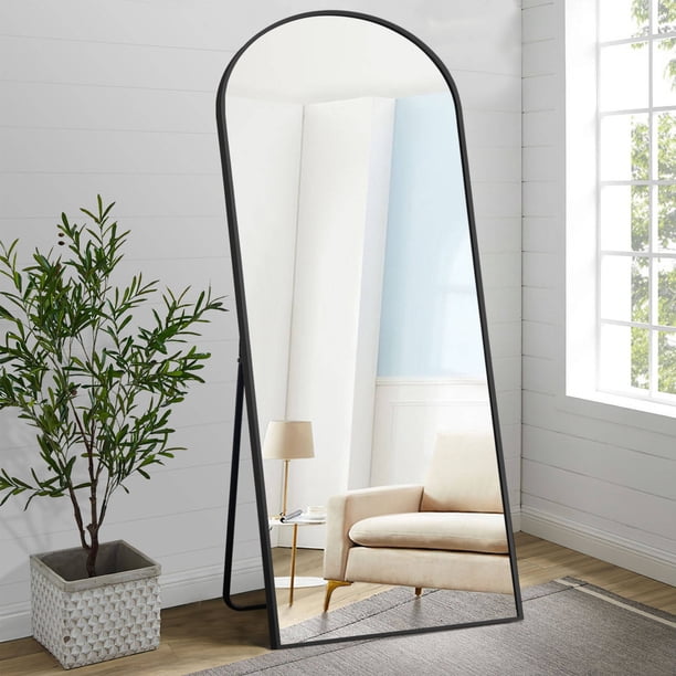 NeuType Aluminum Alloy Fulllength Mirror Arch Decorative Mirror 71"x32