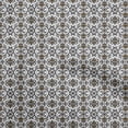 thumbnail image 1 of oneOone Rayon Brown Fabric Asian Block Craft Projects Decor Fabric Printed By The Yard 56 Inch Wide, 1 of 4