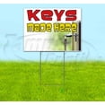 thumbnail image 1 of Keys Made Here (18" x 24") Yard Sign, Includes Metal Step Stake, 1 of 6