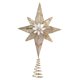Kurt Adler H9100 Stella Per Albero Di Natale 20cm – Punta Albero Con Glitter Oro E Design A 5 Punte – Decorazione Natalizia Classica