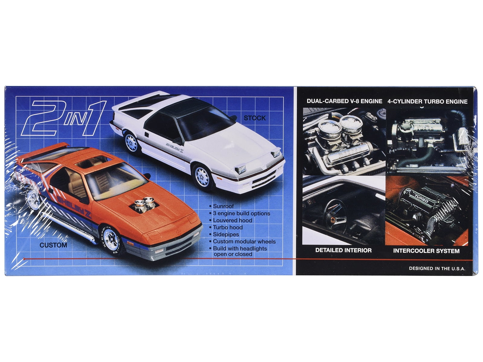 1988 Dodge Shelby Daytona Z 2-in-1 Kit (Skill 2) 1/25 Plastic Model Kit by MPC