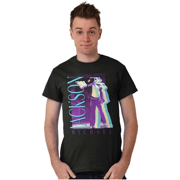 Michael Jackson MJ Dance Glitch Crew Neck Short Sleeve Graphic Tee Brisco Brands S