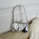thumbnail image 1 of Bolsas de mano de color sólido Bolso de compras para mujer Bolsas de moda para mujer (Plata), 1 of 6