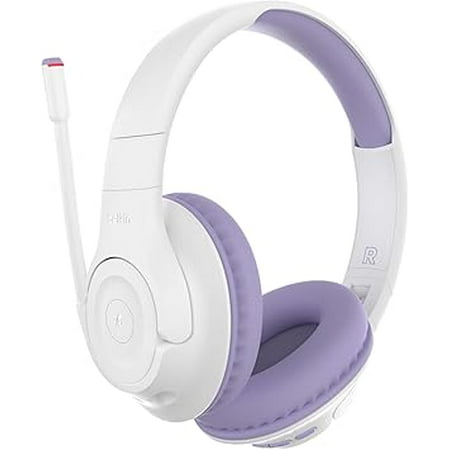 Belkin SoundForm Inspire Wireless Over-Ear Headset for Kids, Online Learning & Travel w/Built-in Microphone, 85dB Safe Volume Limit, 35H Battery - Compatible w/iPhone, iPad, Galaxy & More - Black