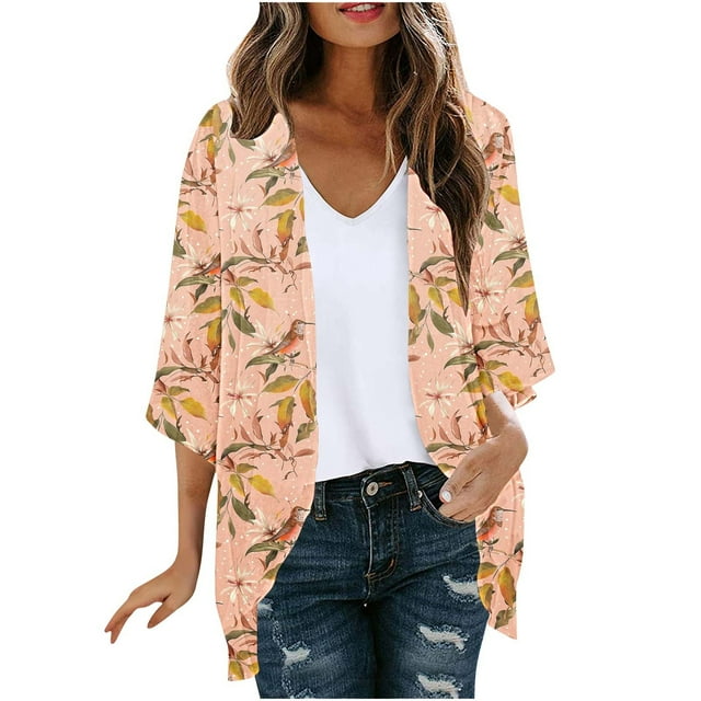Manteau Vintage Imprimé pour Femmes, Cardigan Décontracté Imprimé