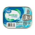thumbnail image 2 of (6 pack) Great Value Sardines in Water, 3.75 oz, 2 of 3