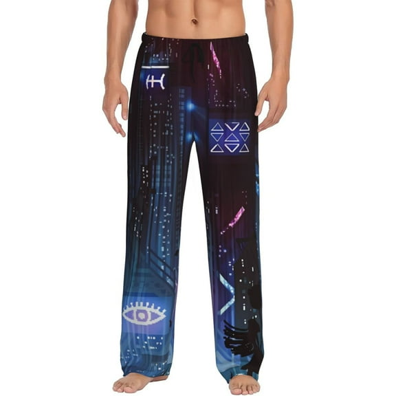 Saiise Geometry Dash Print Mens Pajama Pants for Men,Mens Lounge Pants,Funny Gifts for Men,Men's Pajama Bottoms