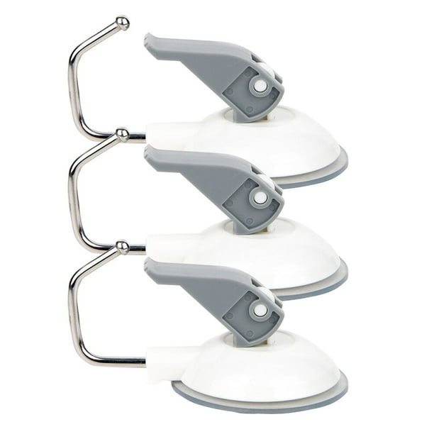 Ganchos de ventosa de vacío de 3 piezas Colgador de ventosa resistente para cocina, baño, sala de estar