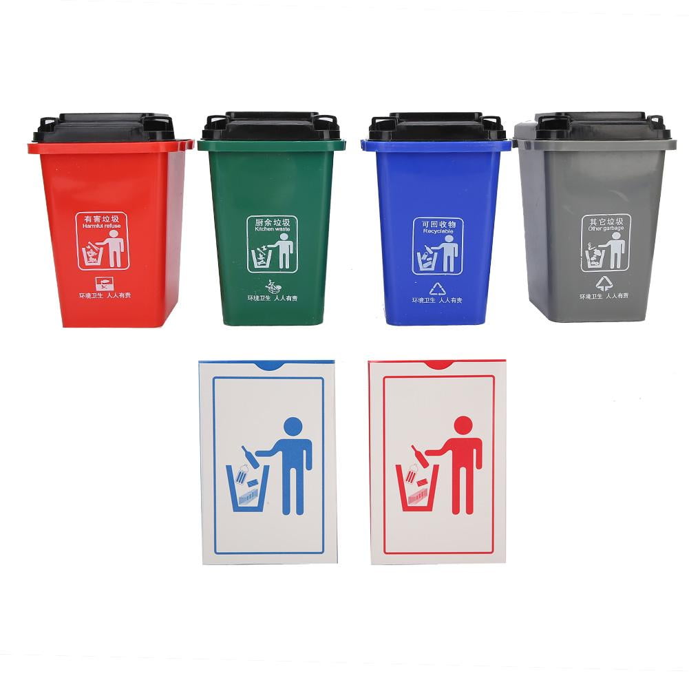 Fosa Simulation Trash Can Toy DIY Garbage Bin Model Garbage Sorting Toy