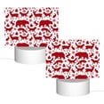 thumbnail image 2 of Kdxio red plaid Moose Bunny bear Rectangular Acrylic Night Light Acrylic Sleep Night Light Friend Gifts for Birthday Gifts for Women Teens Boys Girls, 2 of 9